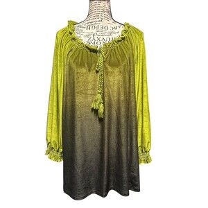 Catalog Favorites womens top blouse Green Ombre Whimsygoth Garden Fairy Large